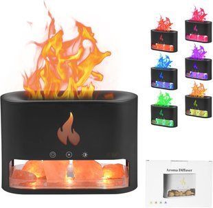 Багатофункціональна лампа-аромадифузор Docsal Flame з LED-підсвічуванням ∙ Лампа-зволожувач повітря Docsal Flame 3в1 56801/00 фото