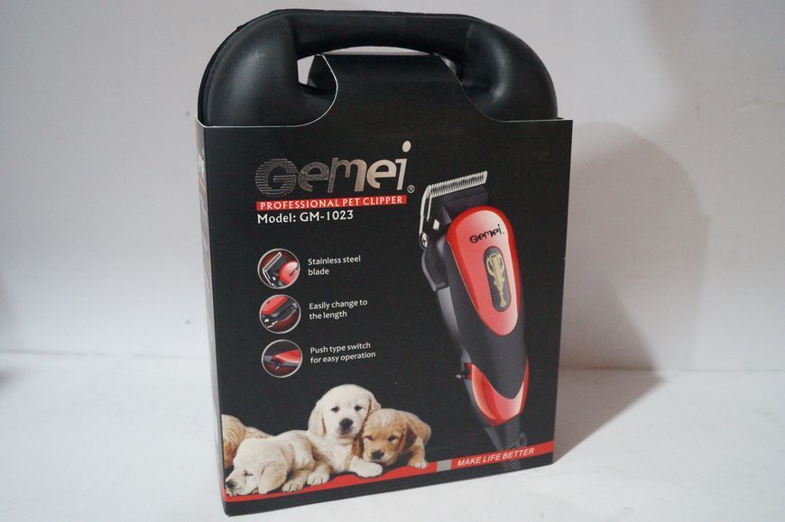 Професійна машинка для стрижки тварин Gemei GM-1023 43001/00 фото